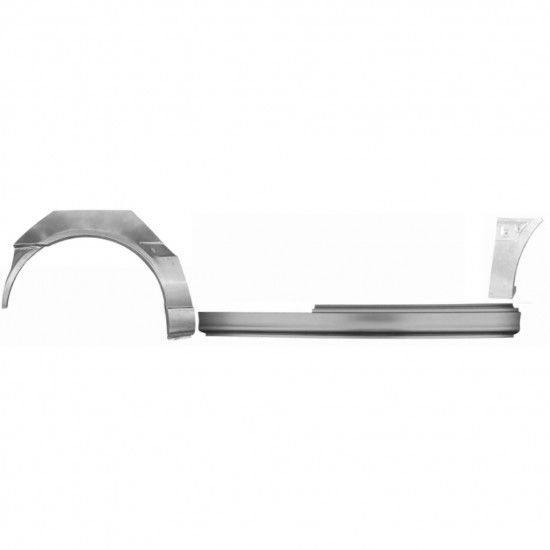 Reparasjonsplate Terskel Med Framskjerm Og Bakskjerm Volkswagen Golf 3 91-98 Cabrio Høyre Sett - Bilde 2