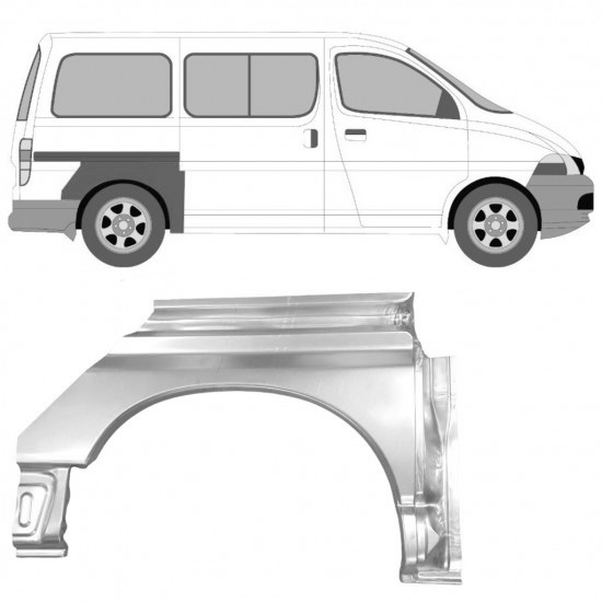 Reparasjonsplate Bakskjerm Toyota Hiace 95-06 Høyre