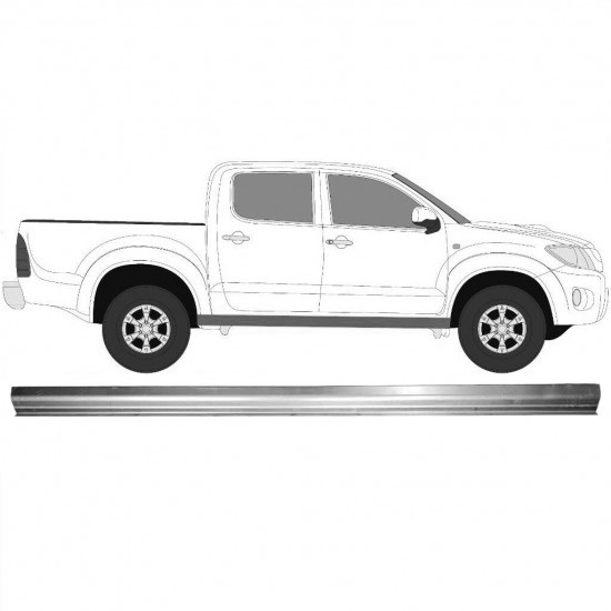 Reparasjonsplate Terskel Toyota Hilux 05-15 Venstre = Høyre
