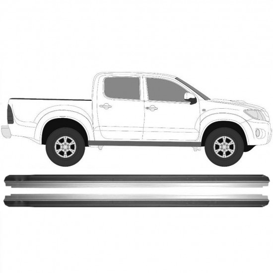 Reparasjonsplate Terskel Toyota Hilux 05-15 Venstre = Høyre Sett
