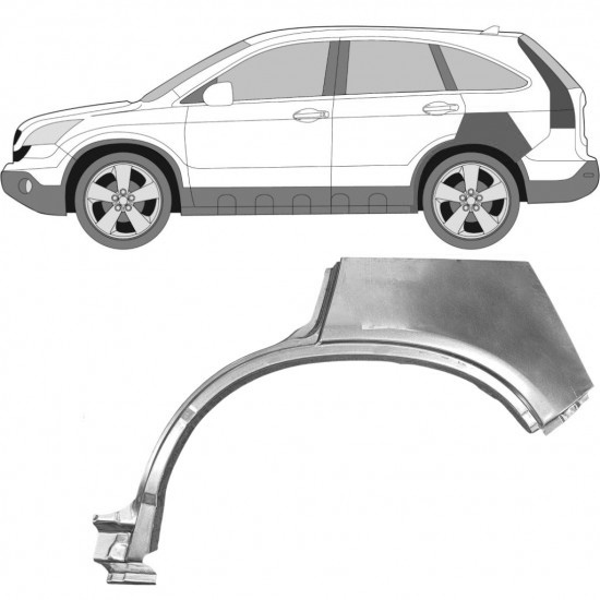 Reparasjonsplate Bakskjerm Honda CR-V 2006-2009 Venstre