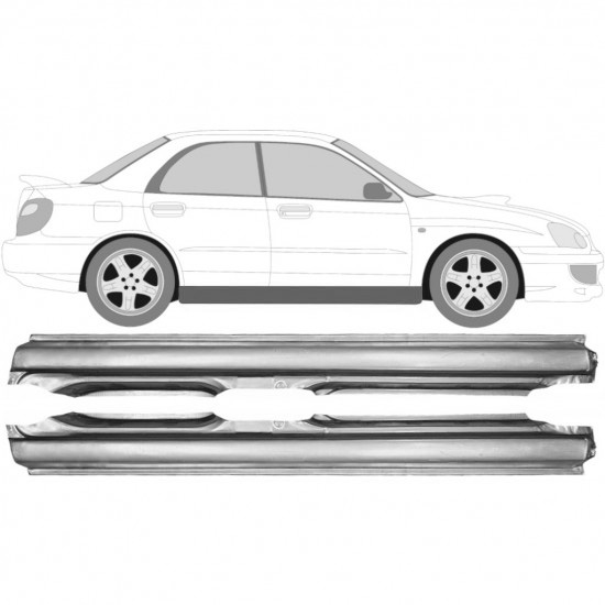 Reparasjonsplate Terskel Subaru Impreza GD 00-07 Venstre/Høyre Sett