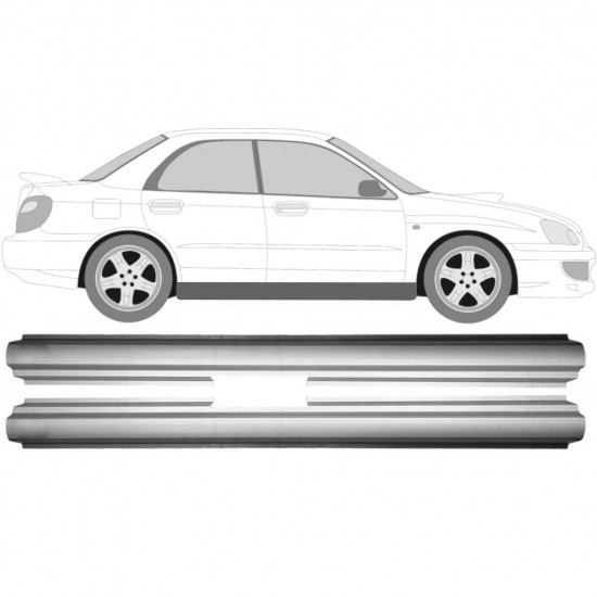 Reparasjonsplate Terskel Subaru Impreza GD GG 00-07 Venstre = Høyre Sett