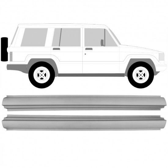 Reparasjonsplate Terskel Isuzu Trooper 1983-2005 Sett