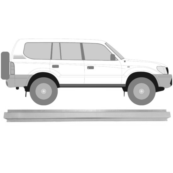 Reparasjonsplate Terskel Toyota Land Cruiser J90 1996-2002 Venstre = Høyre