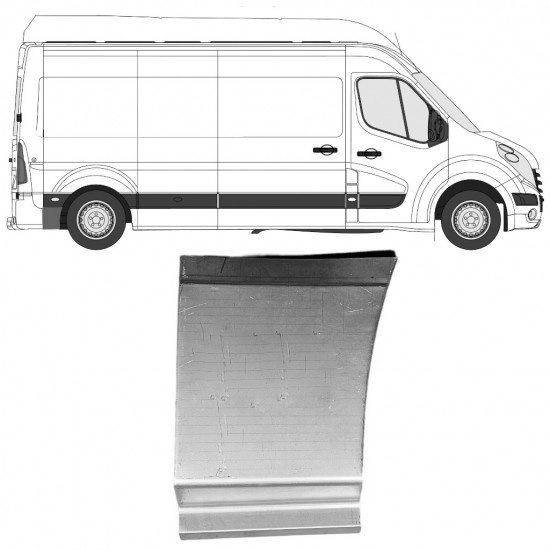 Reparasjonsplate Bakskjerm Renault Master 10-24 Høyre