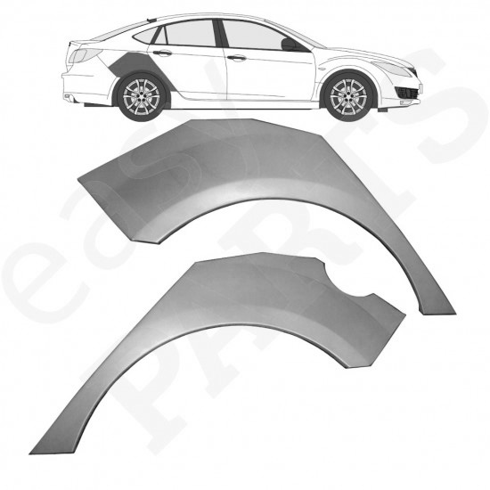 Reparasjonsplate Bakskjerm Mazda 6 GH 2007-2012 Venstre/Høyre Sett
