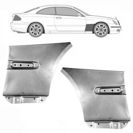 Reparasjonsplate Framskjerm Mercedes CLK W209 02-10 Venstre/Høyre Sett