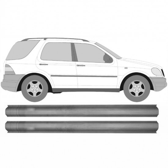 Reparasjonsplate Terskel Mercedes M-Klasse ML W163 98-05 Venstre = Høyre Sett