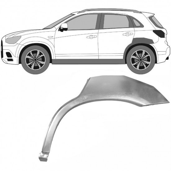 Reparasjonsplate Bakskjerm Mitsubishi ASX 2010- Venstre