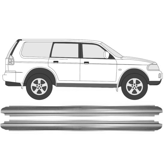 Reparasjonsplate Terskel Mitsubishi Pajero Sport 1996-2008 Venstre = Høyre Sett