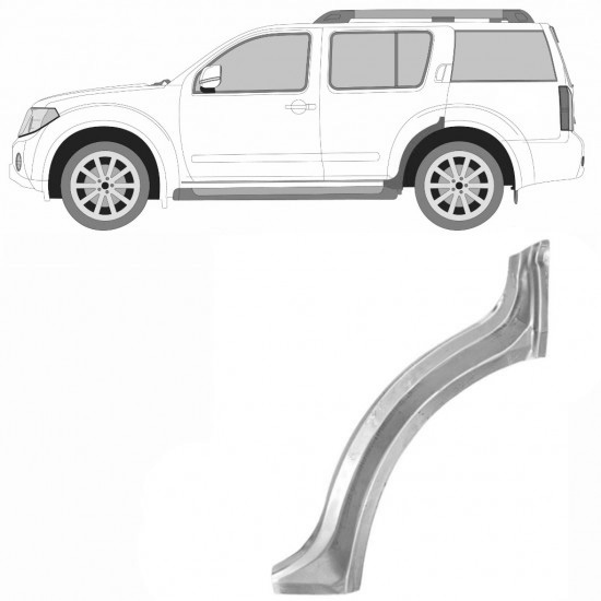 Reparasjonsplate Bakskjerm Nissan Pathfinder R51 2004-2013 Venstre