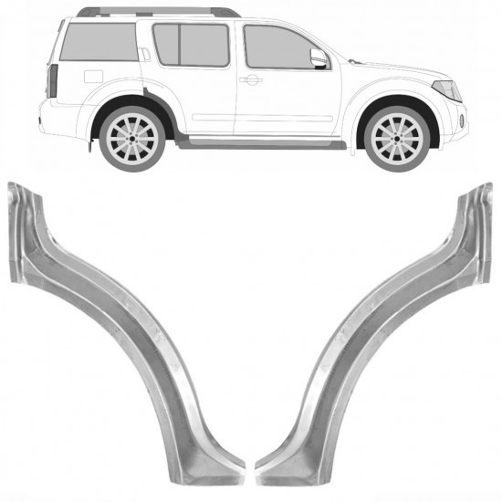 Reparasjonsplate Bakskjerm Nissan Pathfinder R51 2004-2013 Venstre/Høyre Sett