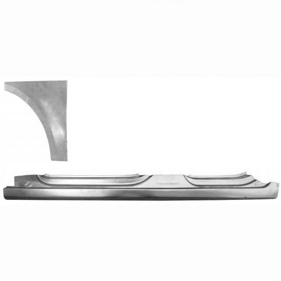 Terskel Med Reparasjonsplate Framskjerm VW Polo 2001-2009 Venstre Sett - Bilde 2