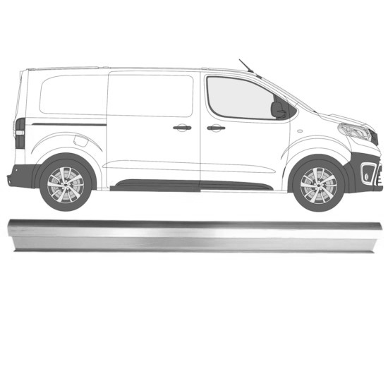 Reparasjonsplate Terskel Skyvedør Toyota Proace 2016- Venstre = Høyre