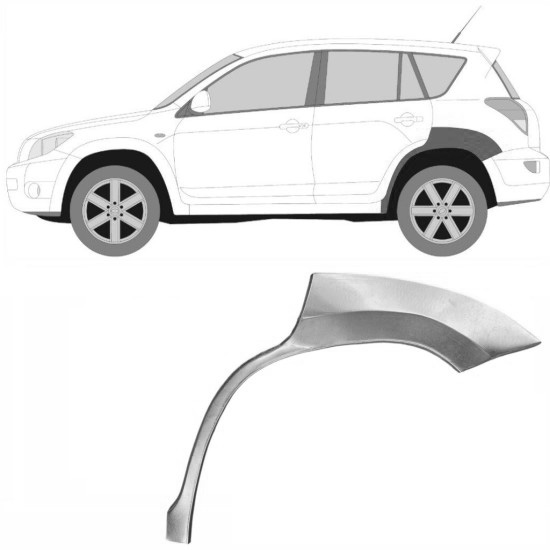 Reparasjonsplate Bakskjerm Toyota Rav4 06-13 Venstre