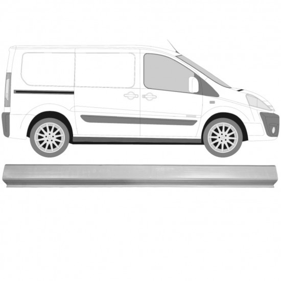Reparasjonsplate Terskel Fiat Scudo / Peugeot Expert / Citroen Jumper 07-16 Venstre = Høyre