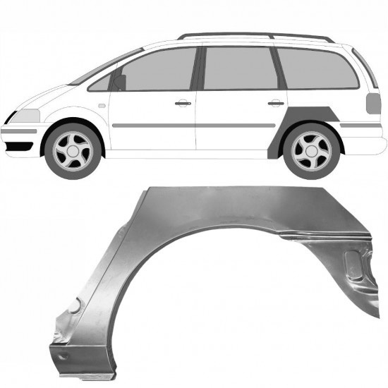 Reparasjonsplate Bakskjerm VW Sharan Ford Galaxy 2000-2010 Venstre