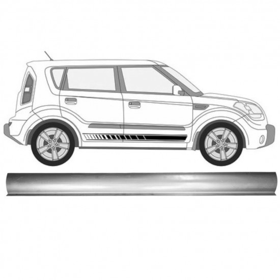Reparasjonsplate Terskel Kia Soul 2008-2013 Venstre = Høyre