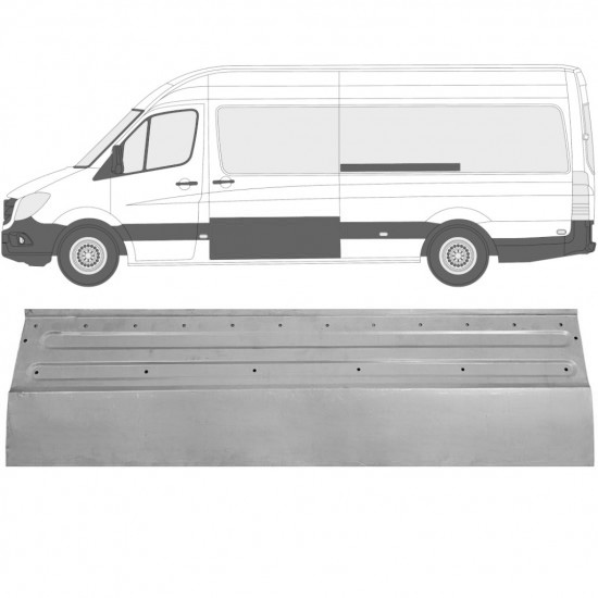 Reparasjonsplate Skyvedør Mercedes Sprinter 06-18 Venstre