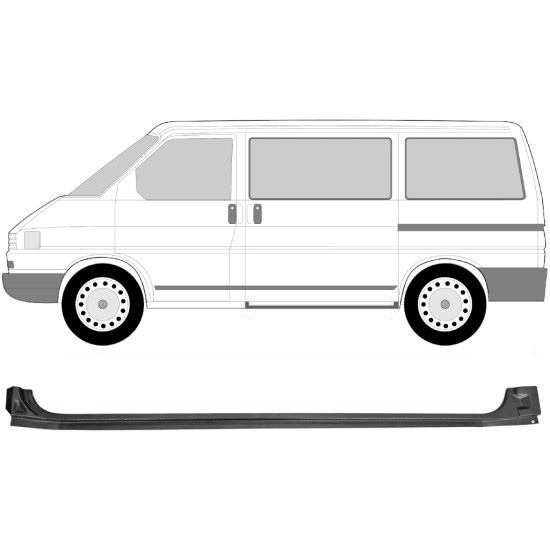 Reparasjonsplate Terskel Skyvedør Volkswagen Transporter T4 90-03 Venstre