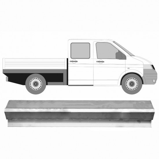 Reparasjonsplate Terskel Bak Volkswagen Transporter T5 03-15 Venstre = Høyre