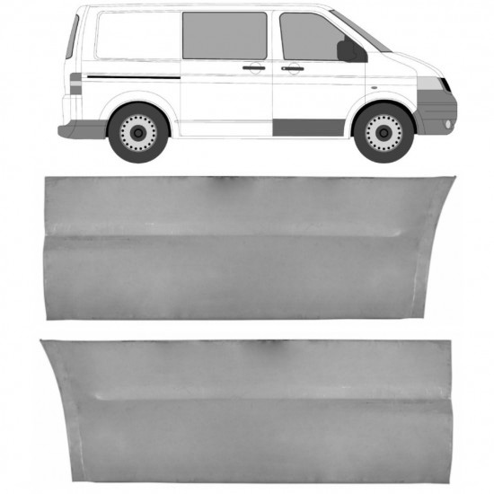 Reparasjonsplate Fordør Ytre Volkswagen Transporter T5 03-15 Venstre+Høyre Sett