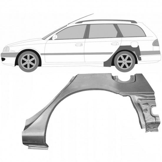 Reparasjonsplate Bakskjerm Toyota Avensis T22 1997-2003 Venstre Combi