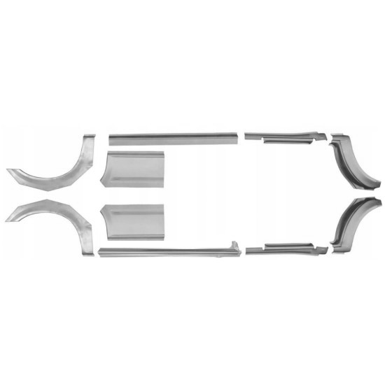 Reparasjonsplate Terskel Med Bakreskjerm Ford Transit 00-13 LWB Venstre+Høyre Sett - Bilde 2