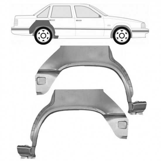Reparasjonsplate Bakskjerm Volvo 850 1991-1997 Venstre/Høyre Sett