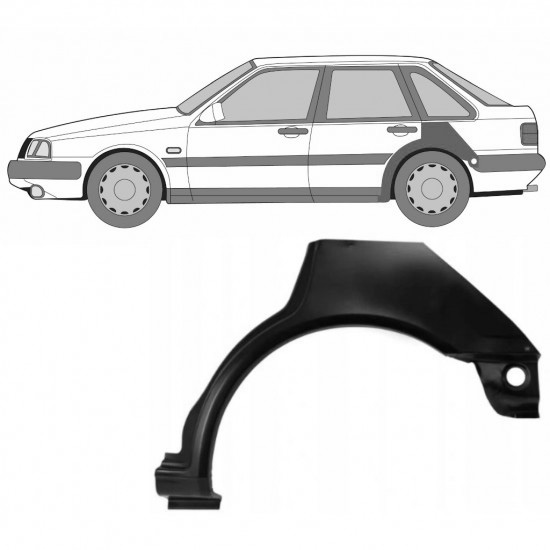 Reparasjonsplate Bakskjerm Volvo 440 460 1988-1997 Venstre