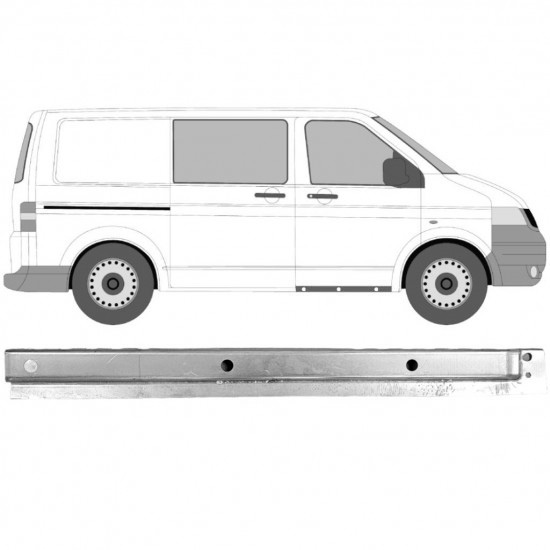 Reparasjonsplate Terskel Fordør Indre Volkswagen Transporter T5 03-15 Høyre