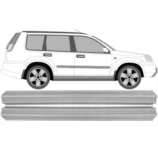 Reparasjonsplate Terskel Nissan X-Trail 2001-2007 Venstre/Høyre Sett