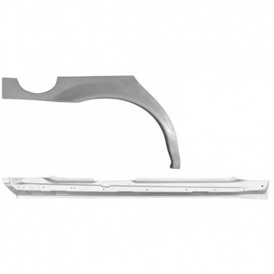 Reparasjonsplate Terskel Med Bakskjerm Jaguar X-Type CF-1 2001-2009 Høyre Sett - Bilde 2