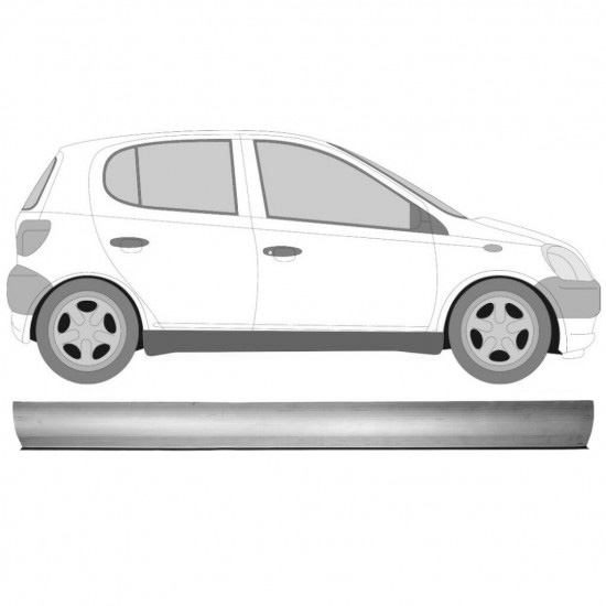 Reparasjonsplate Terskel Toyota Yaris 1999-2005 Venstre = Høyre