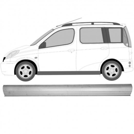 Reparasjonsplate Terskel Toyota Yaris Verso 1999-2005 Venstre Nedre
