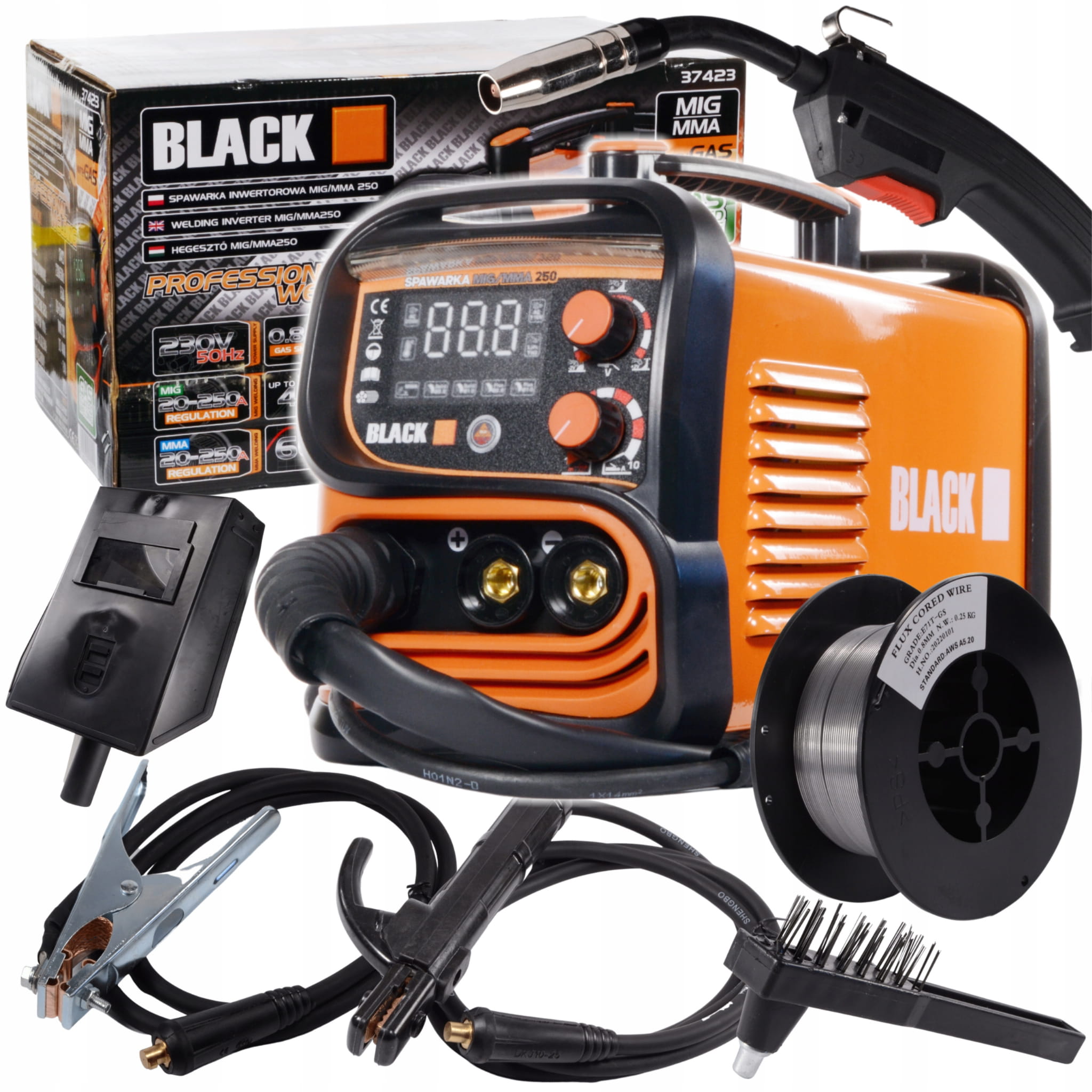 Sveiseapparat Mig/Mag Flux Mma Tig Lift 250A GASS – Black-37423