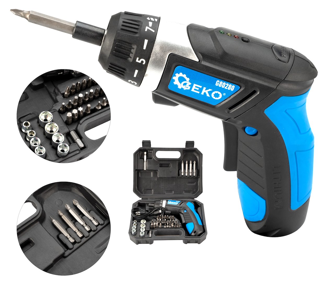 3,6V trådløs skrutrekker + tilbehør - Bilde 5