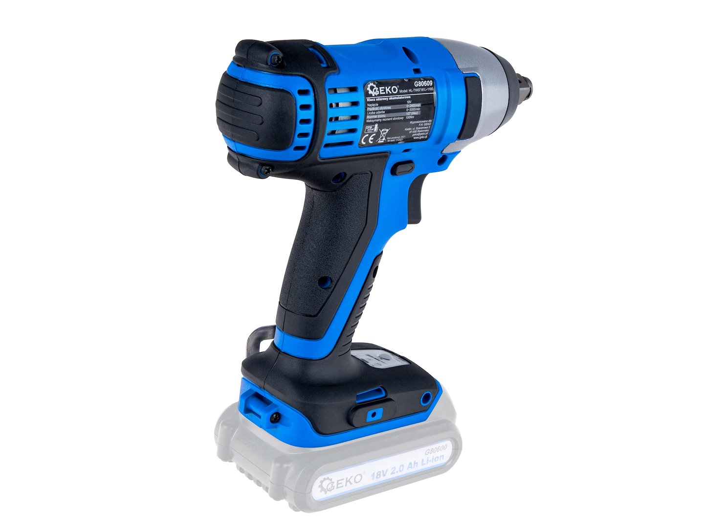 18V Li-Ion 1/2" batteridrevet muttertrekker - Bilde 5