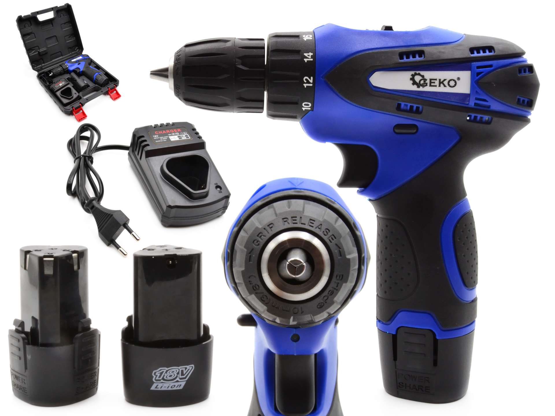 18V Li-ion 2Xaku drill/skrutrekker - Bilde 10