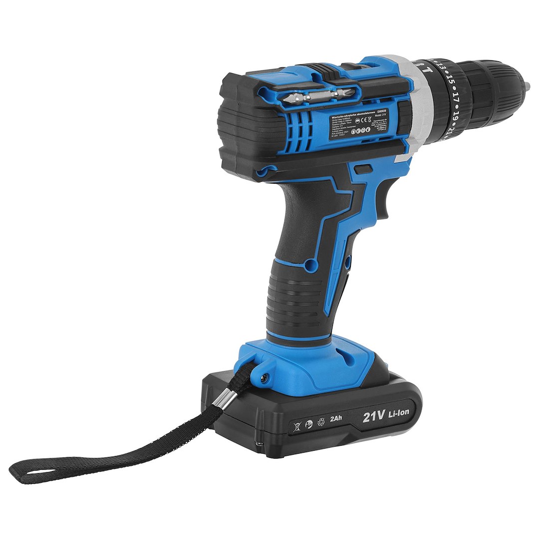 21V slagdrill med 2x 2Ah batteri - Bilde 5