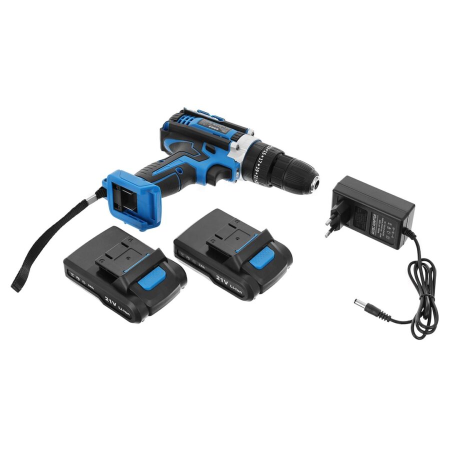 21V slagdrill med 2x 2Ah batteri – bilde 1 av 27