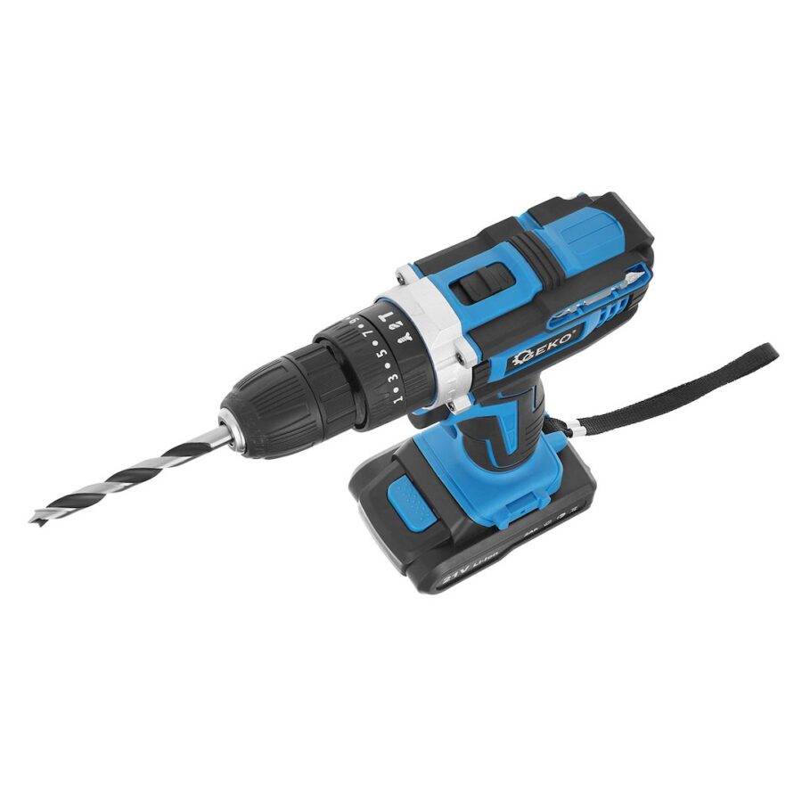 21V slagdrill med 2x 2Ah batteri – bilde 6 av 27
