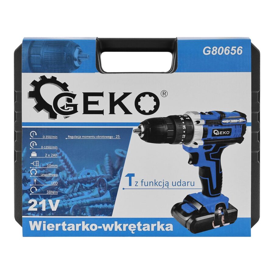 21V slagdrill med 2x 2Ah batteri – bilde 16 av 27