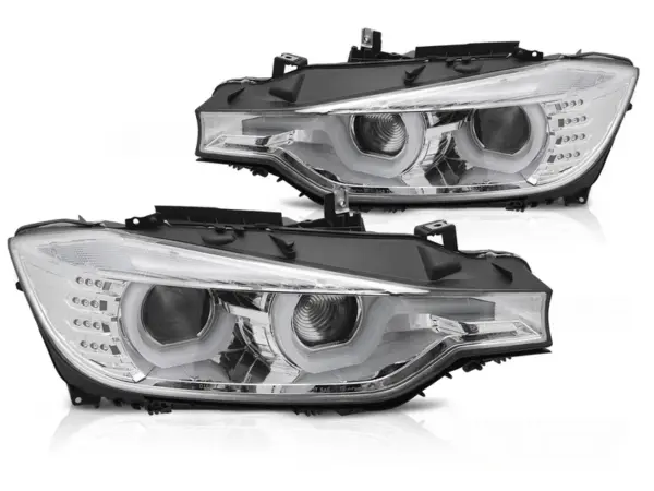 Frontlykter Bmw F30/F31 10.11 - 05.15 U-Type Hid Chrome – bilde 2 av 2