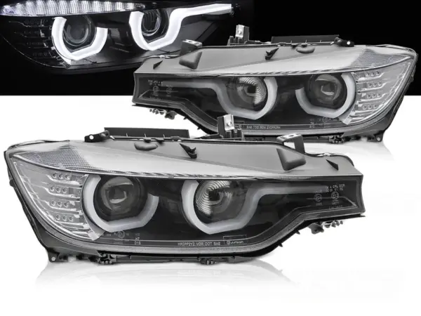 Frontlykter Bmw F30/F31 10.11 - 05.15 U-Type Hid Black – bilde 1 av 2