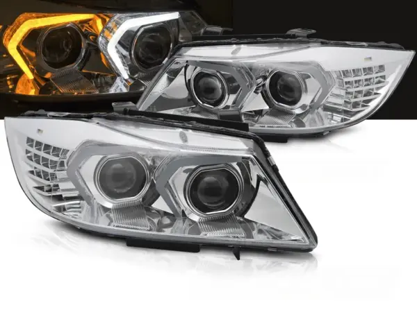 Frontlykter Bmw E90/E91 Lci 09-11 Xenon Afs Led Krom – bilde 1 av 2