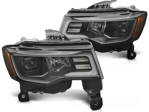 Frontlykter Jeep Grand Cherokee 16-21 Tube Light Black – bilde 2 av 2