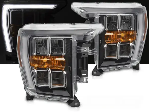 Frontlykter Ford F150 Mk14 20-23 Sort Drl – bilde 1 av 2