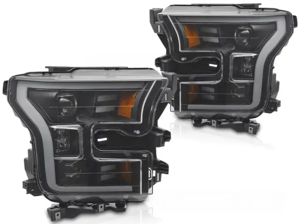 Frontlykter Ford F150 Mk13 14-17 Tube Light Black – bilde 2 av 2